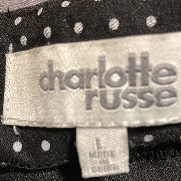 Charlotte russe black with white dots shorts - Picture 3 of 4